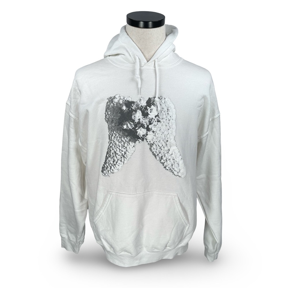 Depeche‎ Mode Memento Mori Tour Hoodie White Puff Print Graphic Mens Large L